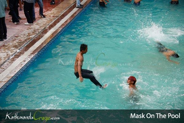 Mask On The Pool