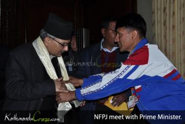 NFPJ Meeting with Prime Minister Babu Ram Bhattarai.