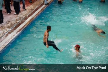 Mask On The Pool
